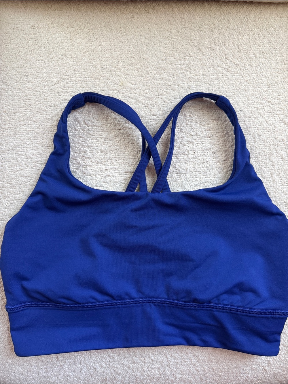 Lululemon Energy Longline Bra, Crisscross Back Sports Bra in Deep Sea Blue